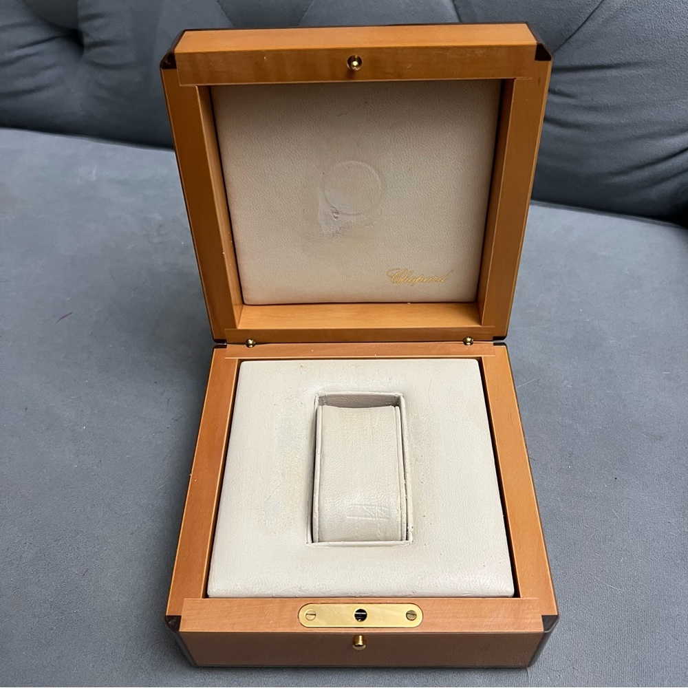 CHOPARD Laminated Wooden Watch Box 6.25x6.25x3.25 inches